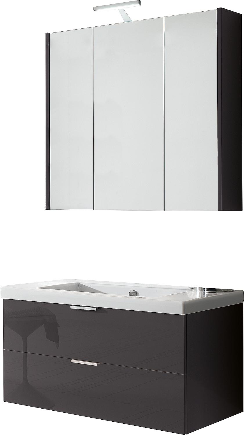 Badmöbel-Set Epil, 860 mm, mit 2 Frontauszügen