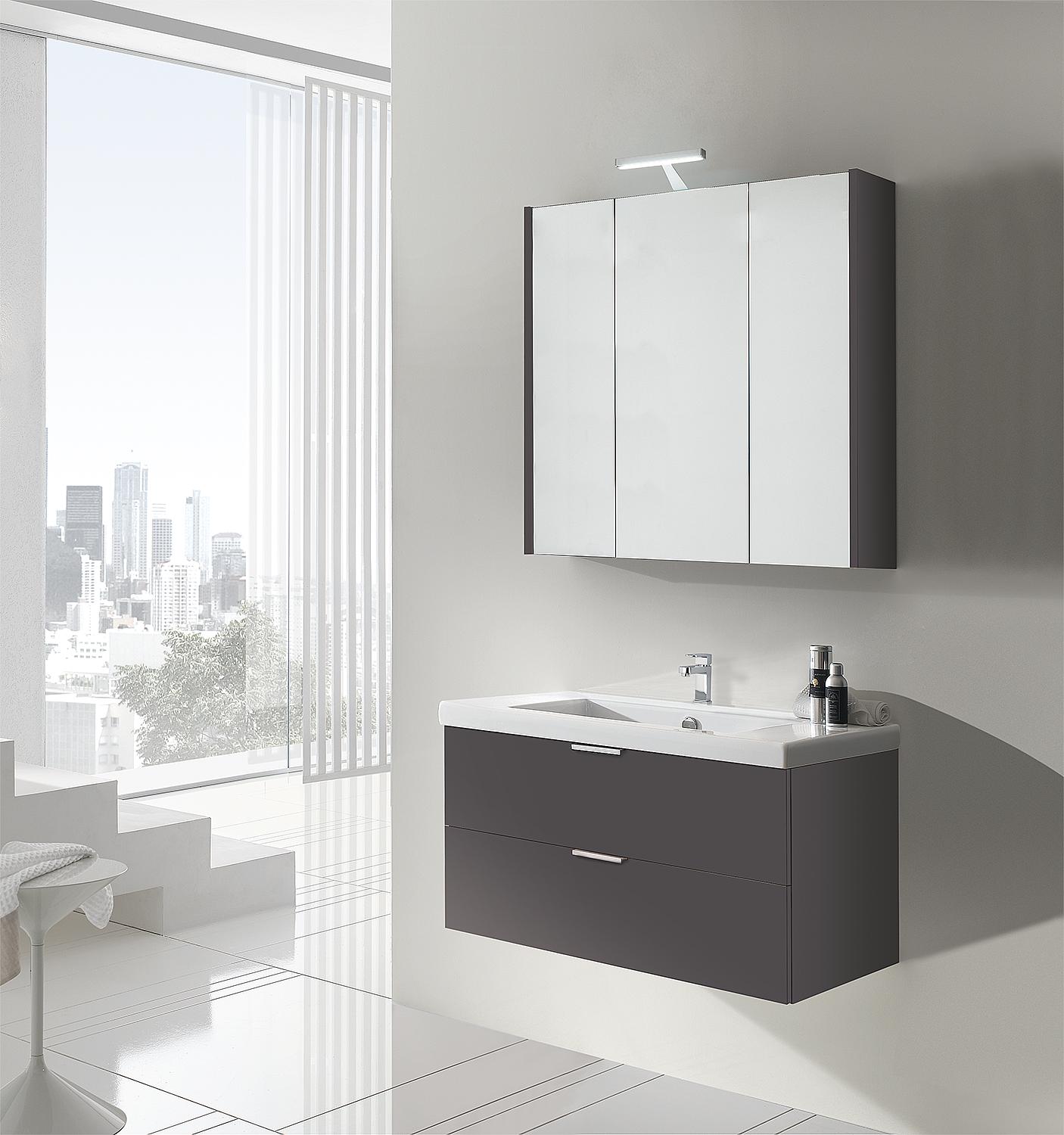 Badmöbel-Set Epil, 860 mm, mit 2 Frontauszügen