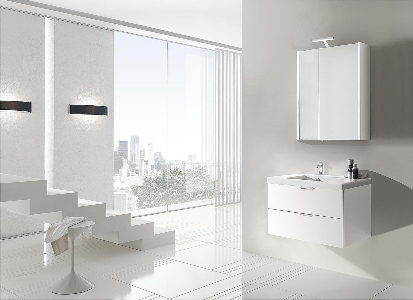 Badmöbel-Set Epil, 710 mm, mit 2 Frontauszügen