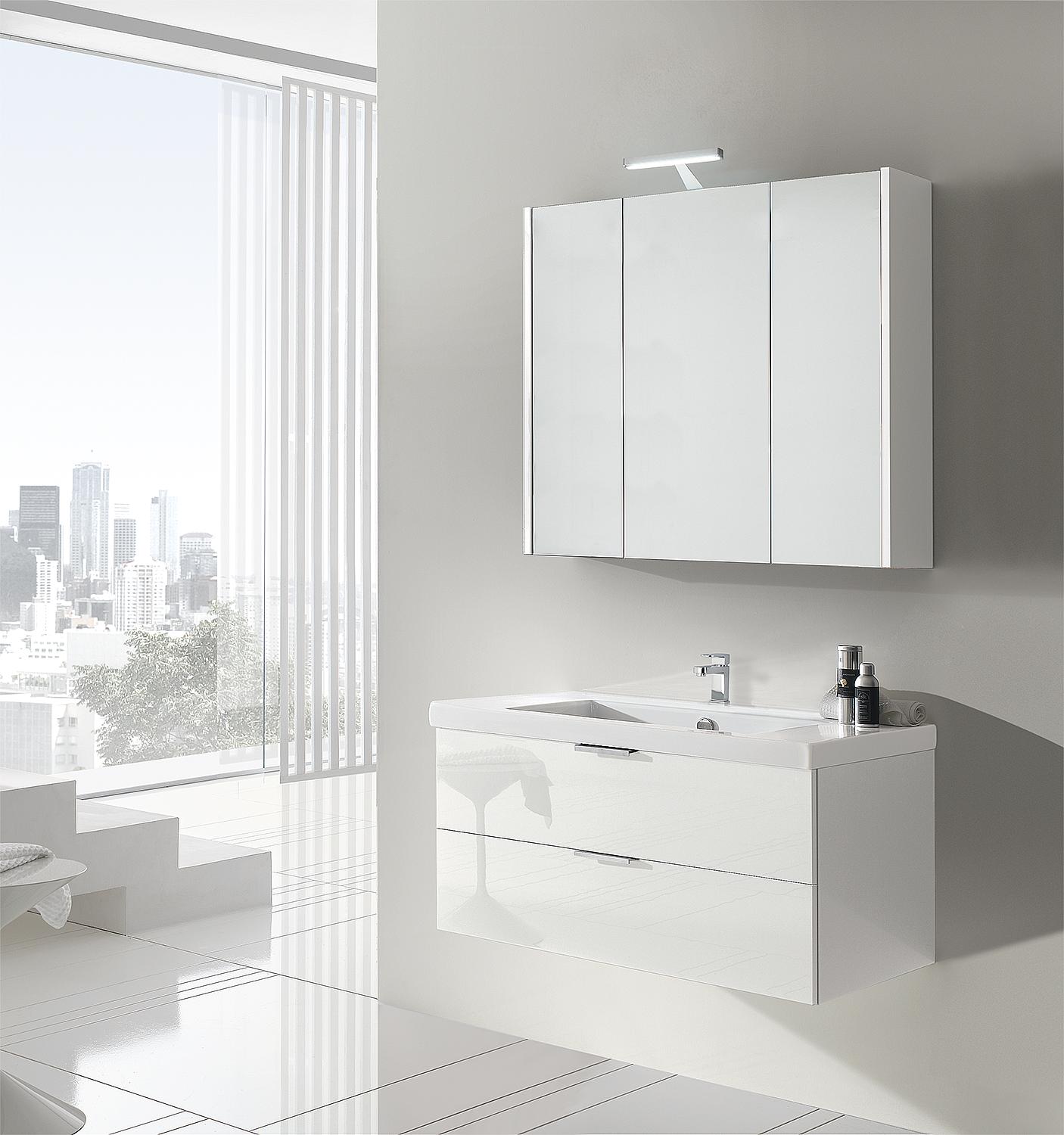 Badmöbel-Set Epil, 1060 mm, mit 2 Frontauszügen