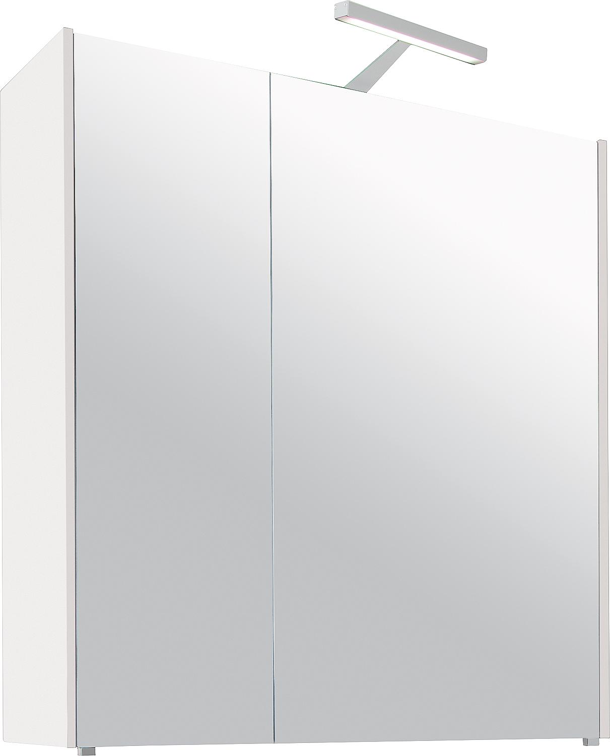 Mirror cabinet with lighting, anthracite high gloss, 2 doors, 700x750x188mm