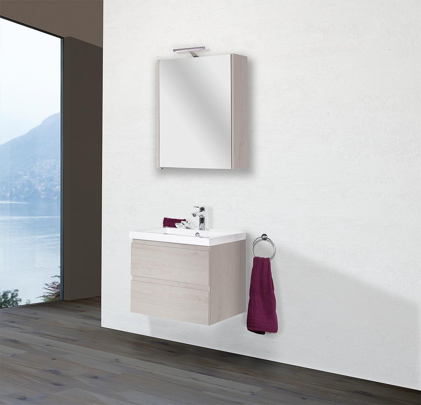 Ensemble de meubles de salle de bains Elai, largeur 610 mm
