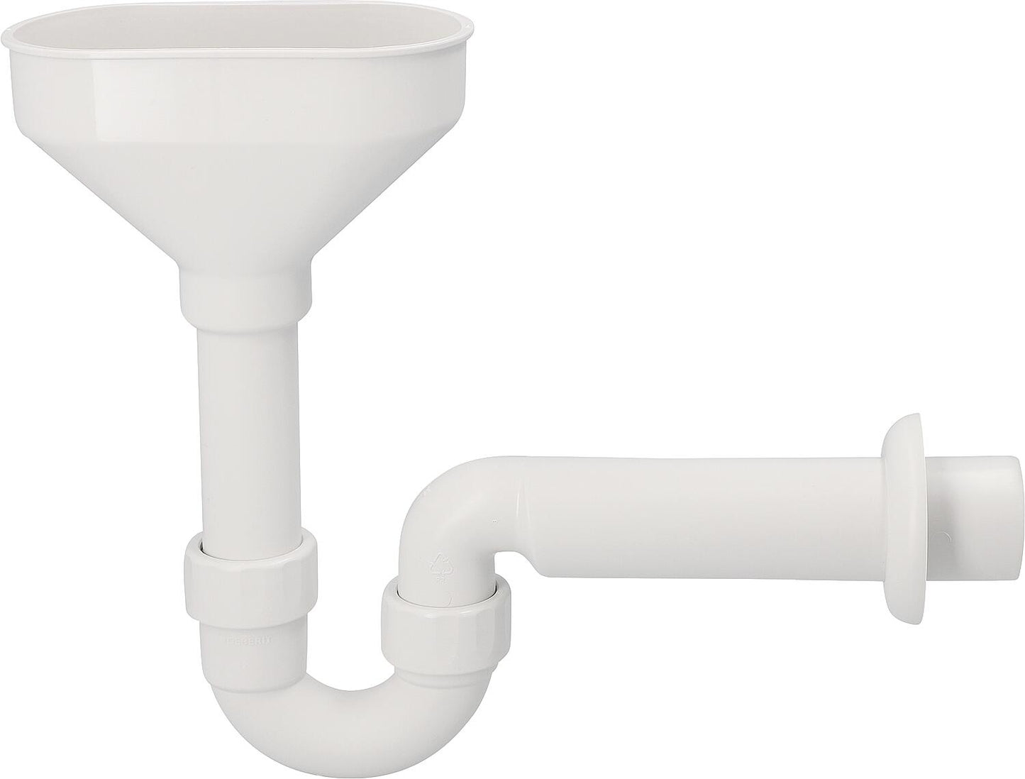 Trichtersiphon Geberit DN50 inkl. Wandrosette