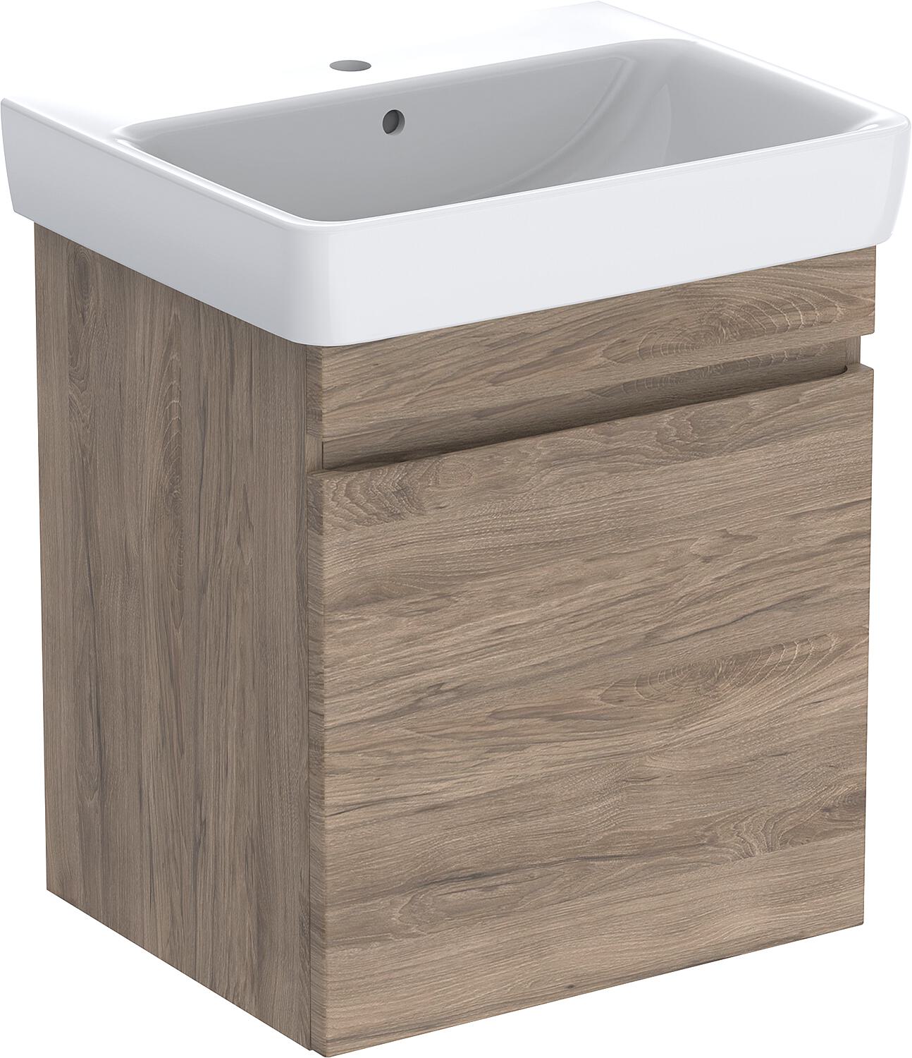 WTU + céramique WT Geberit Renova Plan 700x616x480 mm noyer hickory clair