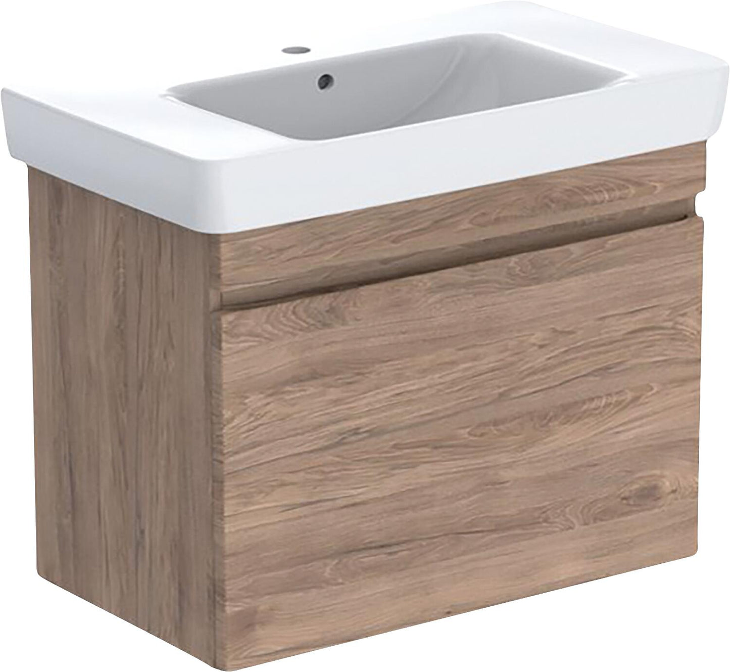 WTU + Keramik-WT Geberit Renova Plan 900x616x480 mm Nussbaum hickory hell