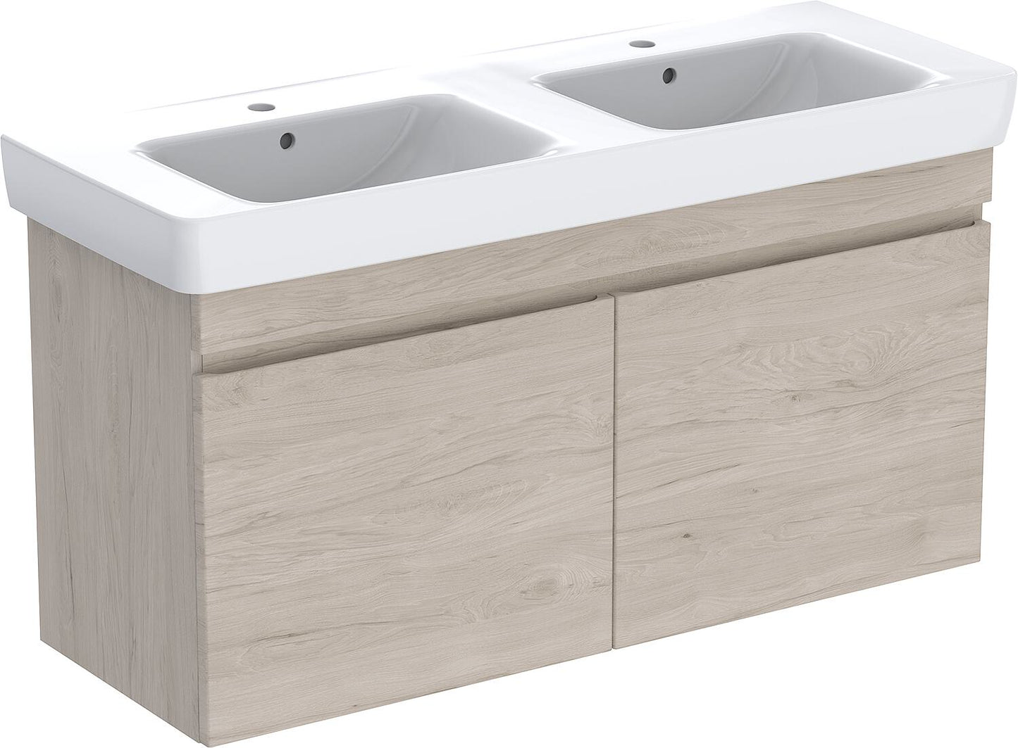 WTU + Keramik-WT Geberit Renova Plan 1300x616x480 mm Nussbaum hickory hell
