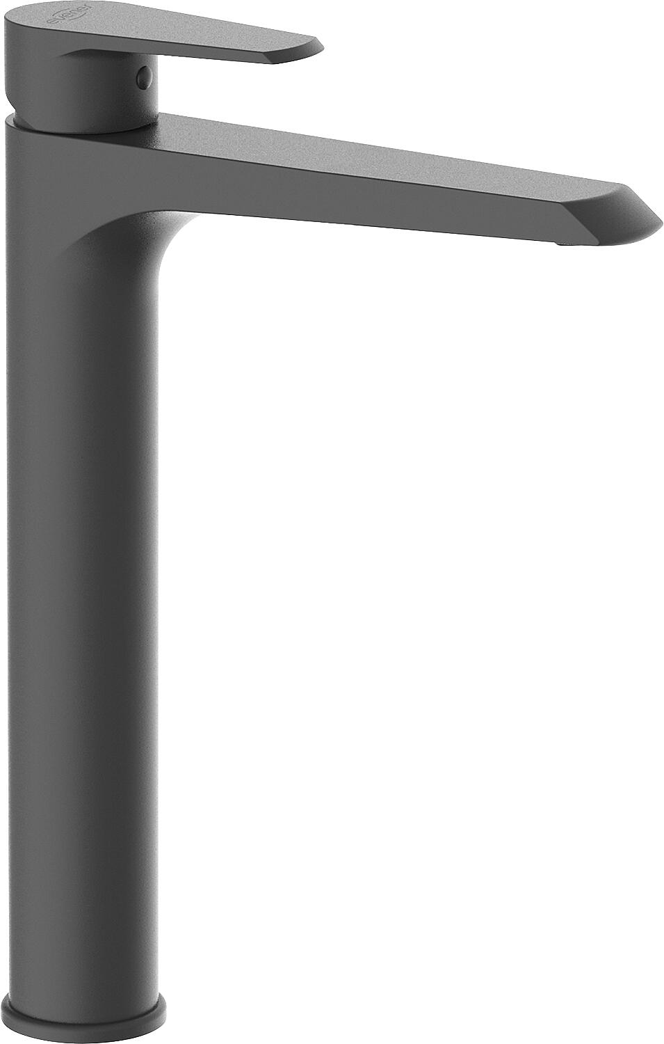 Tabay basin mixer, high version with click valve, Graphite