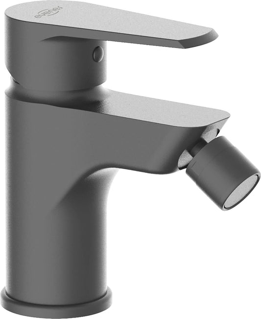 Tabay bidet mixer with click valve, graphite