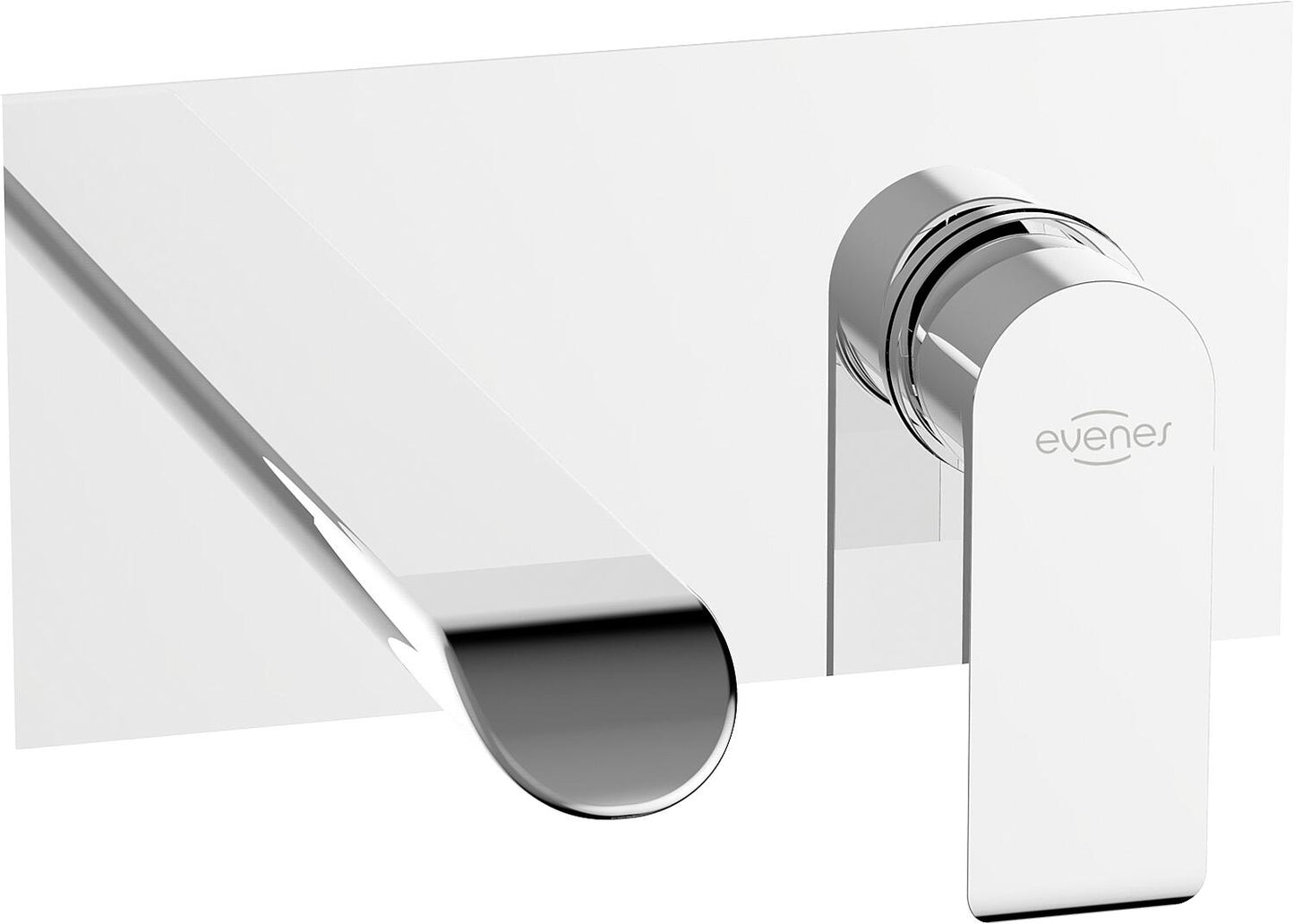 Malvinas concealed wall-mounted basin mixer with click valve, Graphite