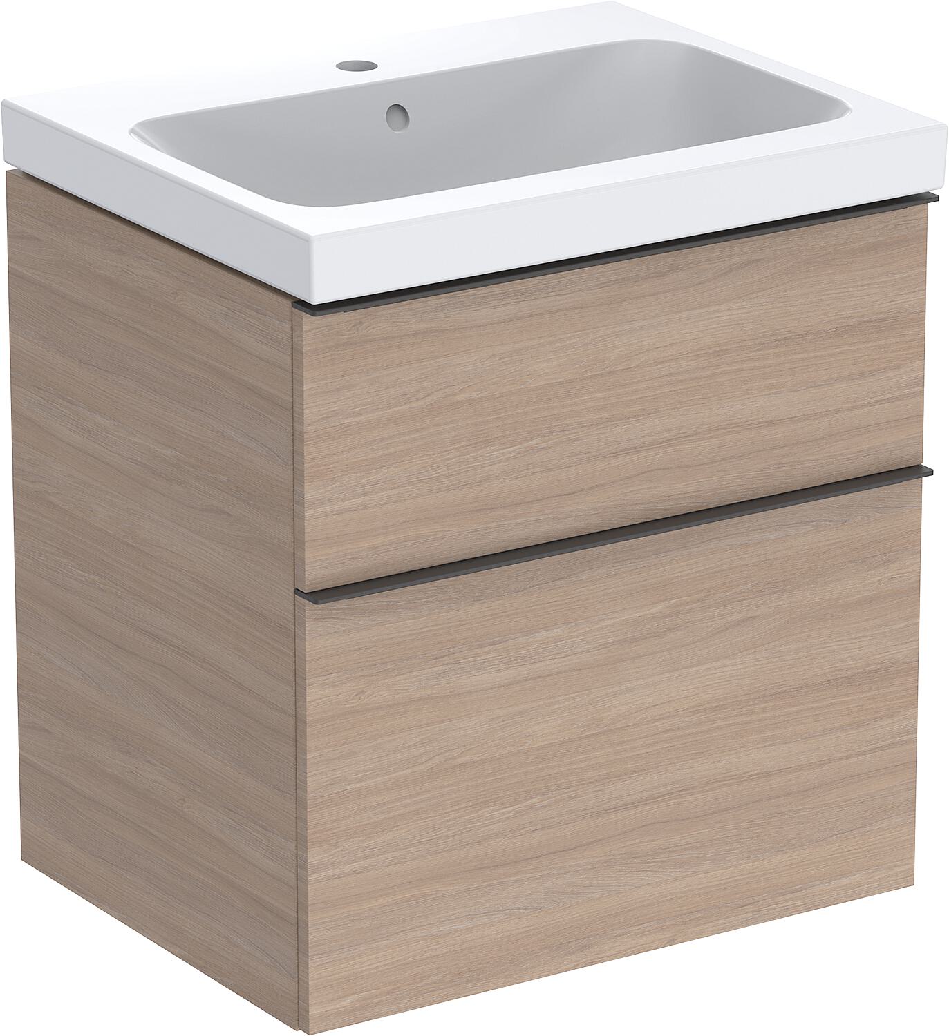 WTU+Ceramic WT Geberit iCon 600x705x485 mm Walnut hickory/Handle Lava