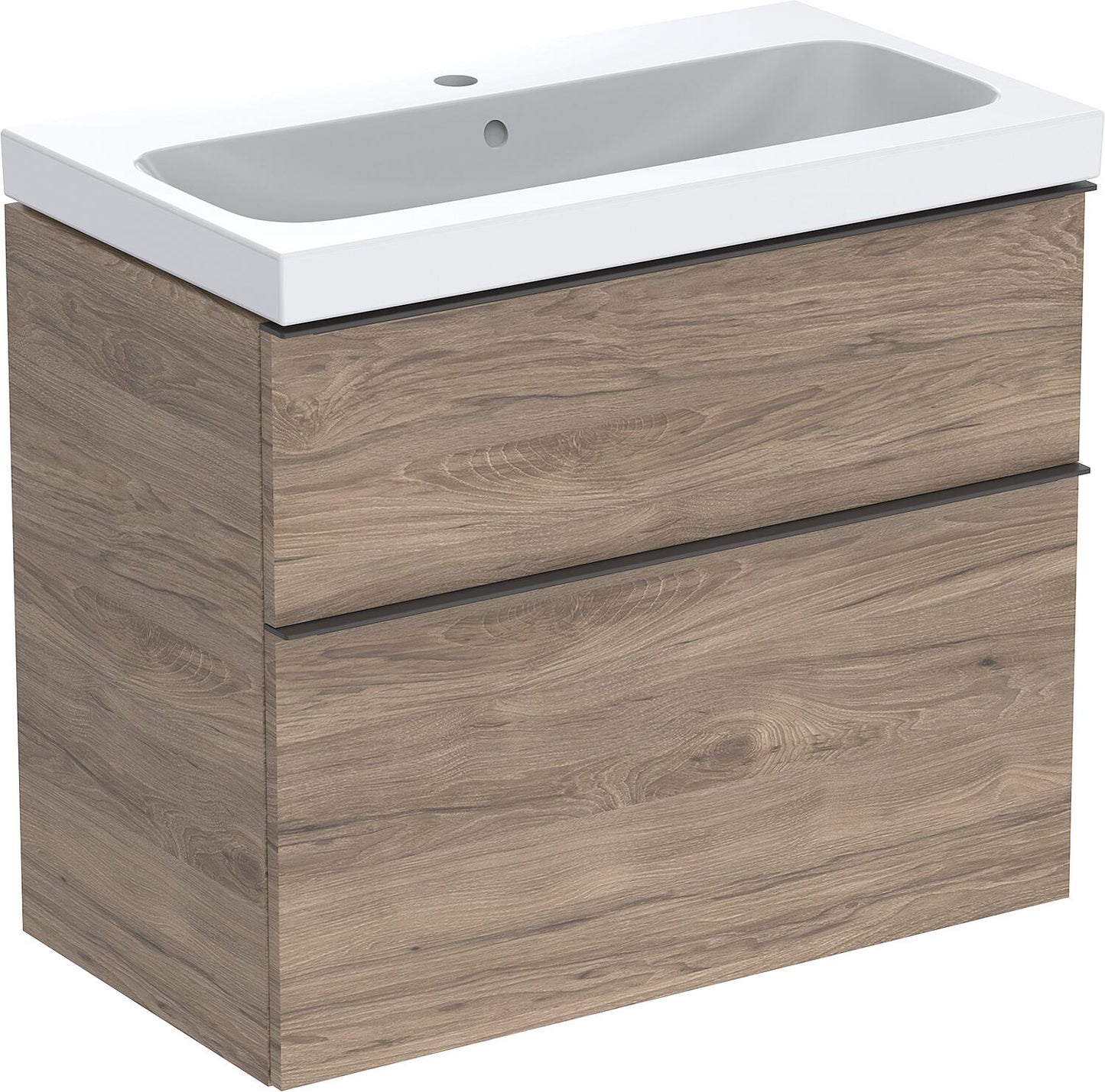 WTU+Ceramic WT Geberit iCon 750x705x485 mm Walnut hickory/Handle Lava