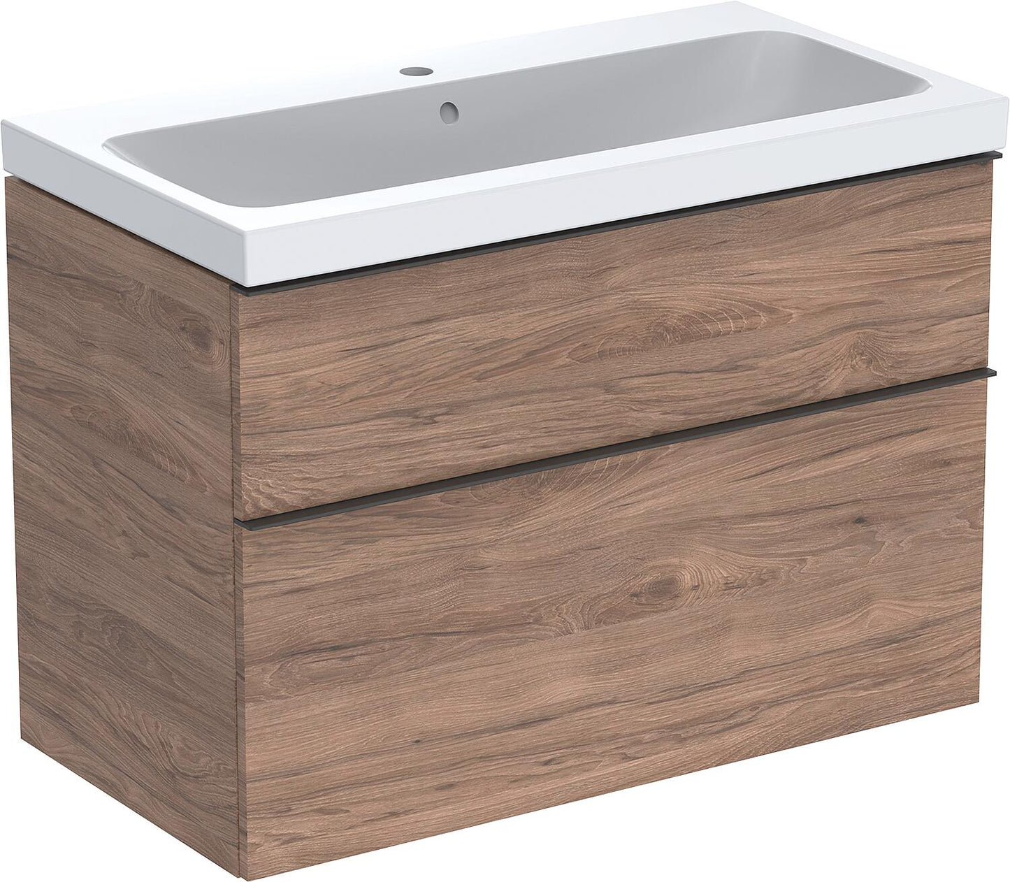 WTU+Ceramic WT Geberit iCon 900x705x485 mm Walnut hickory/Handle Lava