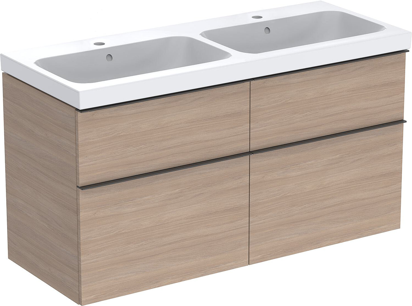 WTU+Keramik-WT Geberit iCon 1200x705x485 mm Nussbaum hickory/Griff Lava