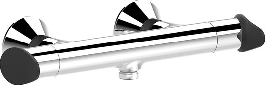 Sarcari chrome/black shower thermostat