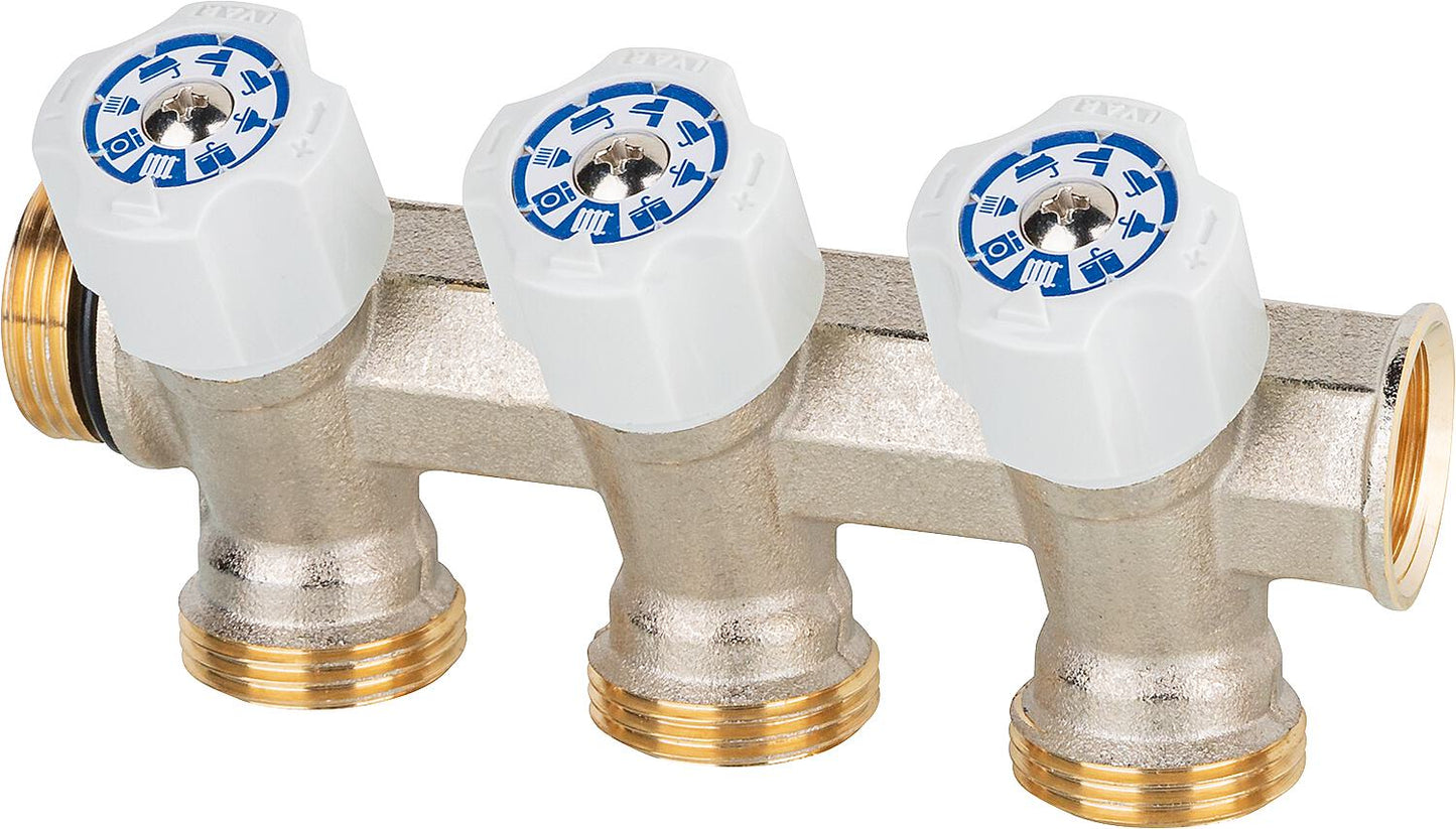 Drinking water distributor 5-way DN 20 (3/4") x Eurocone, Easy Lock, DVGW tested