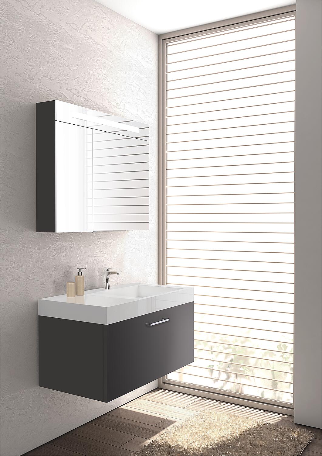 Bathroom furniture set ELISA series MAA, Thea oak, width 905mm
