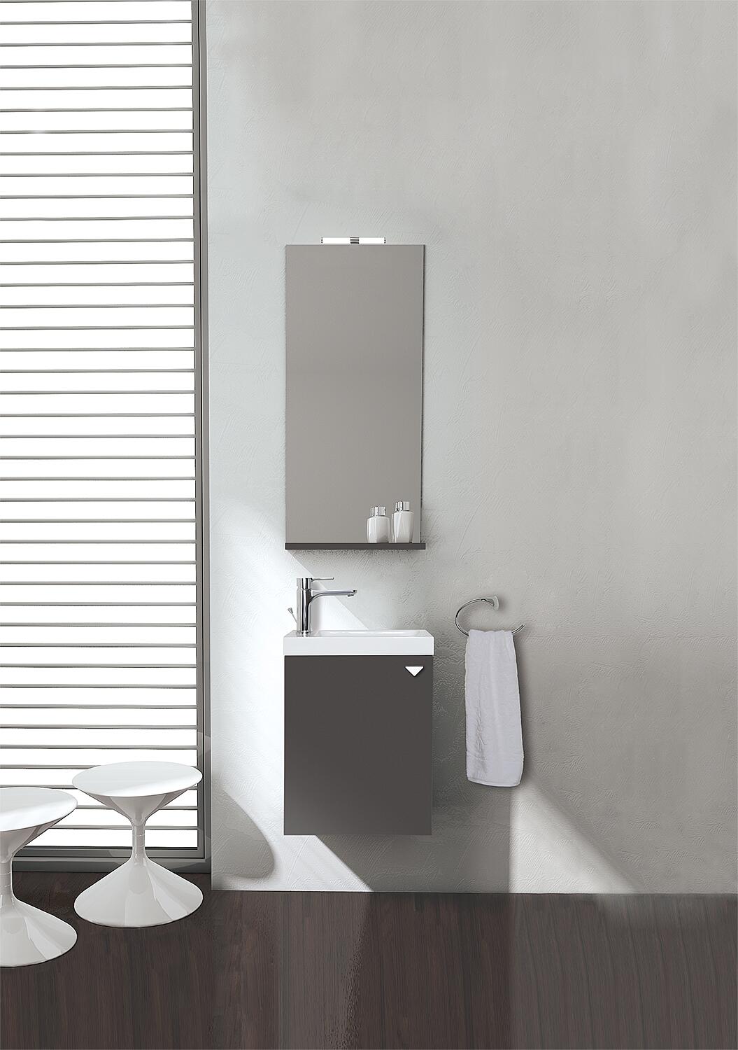 ELYP bathroom furniture set, MAU series, graphite high gloss