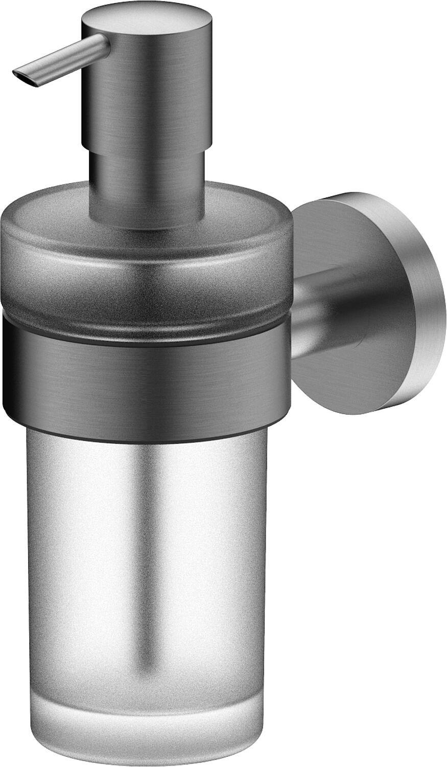 Eldrid soap dispenser with wall bracket, brass, light bronze color