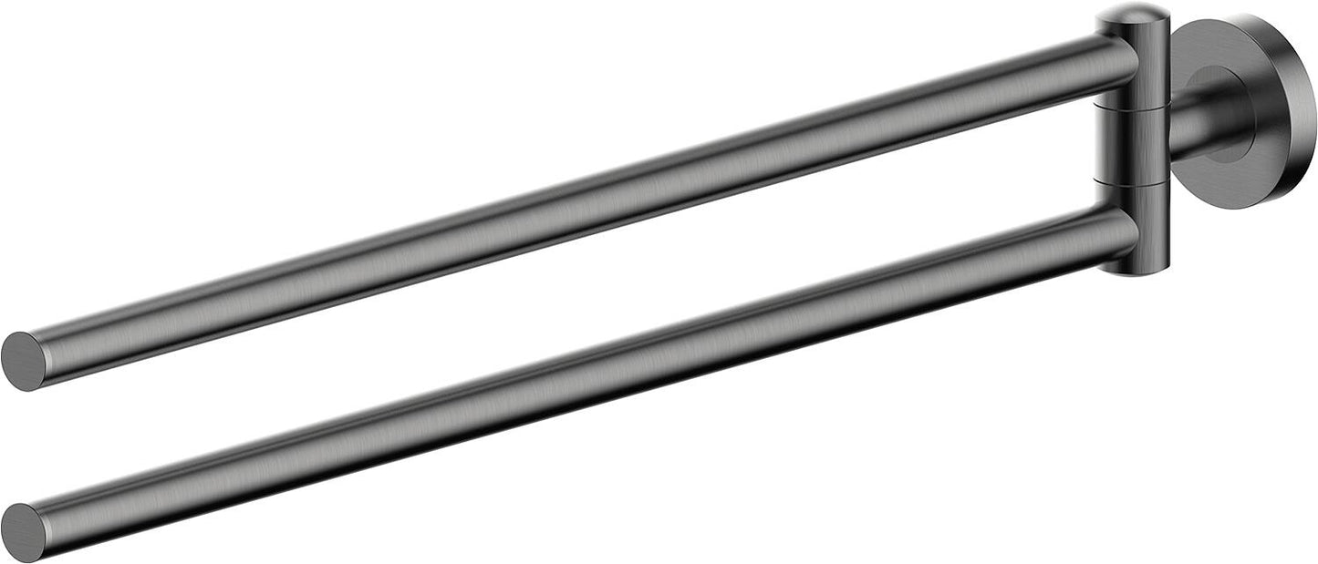 Eldrid towel rack, two arms, brass, light bronze color