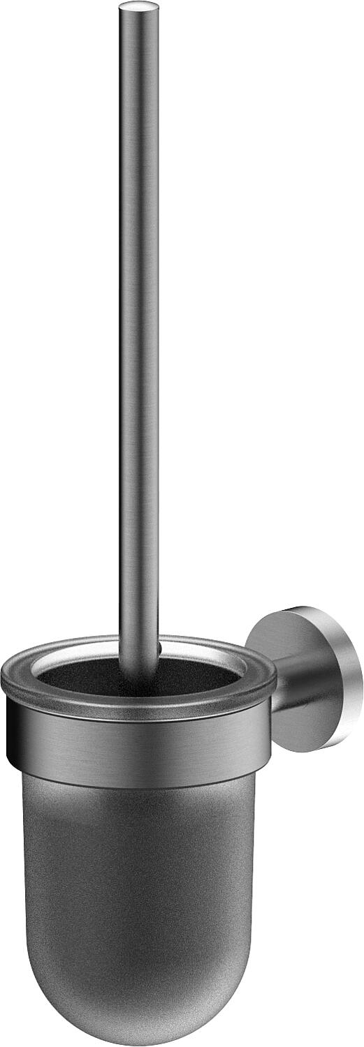 Toilet brush set with wall bracket, brass/stainless steel/light bronze