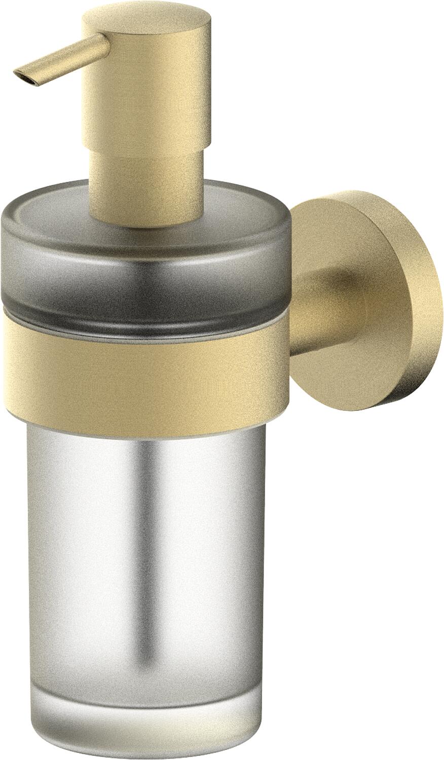 Eldrid soap dispenser with wall bracket, brass, light bronze color