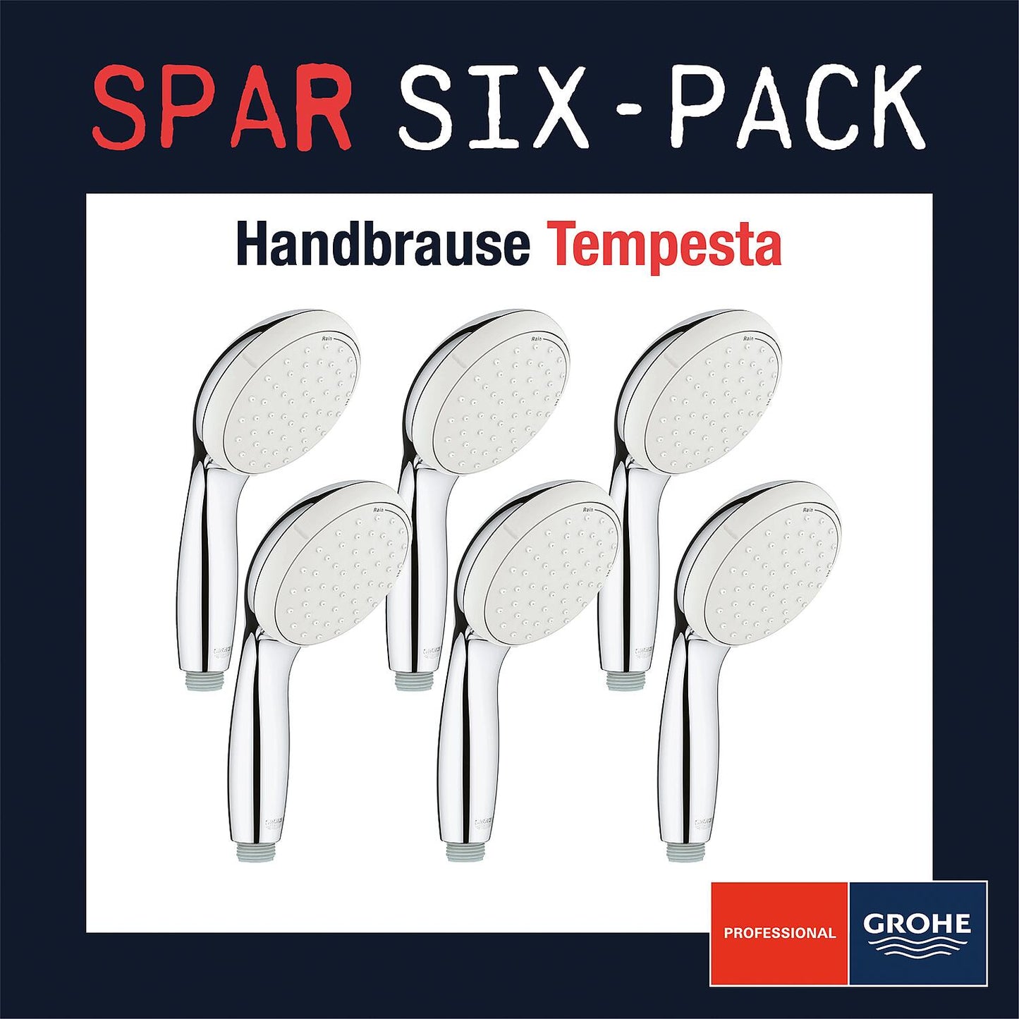 Pack économique de six douchettes Grohe Tempesta