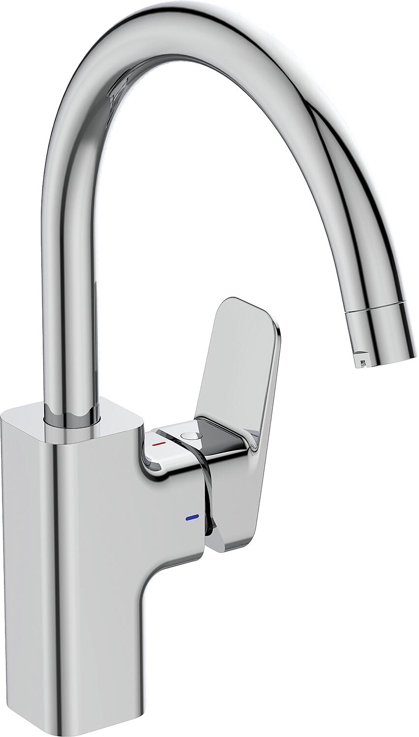 Robinet mitigeur de cuisine Ideal Standard Ceraplan, commande latérale