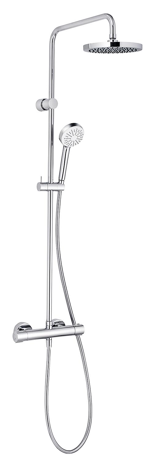 Kludi LOGO Basic shower system with thermostat, chrome