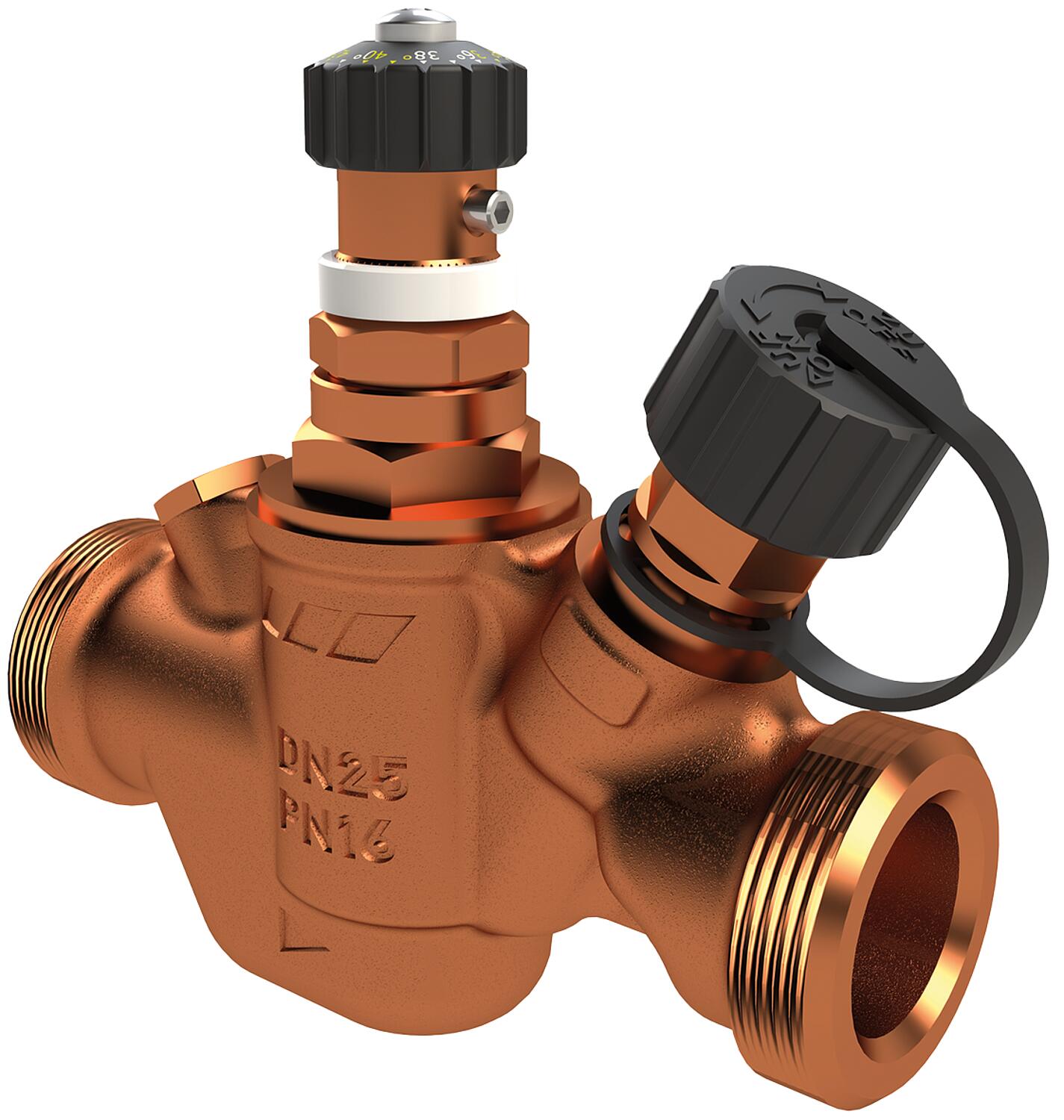 Circulation control valve Therm, 30°C to 50°C, DN20 (3/4"), internal thread