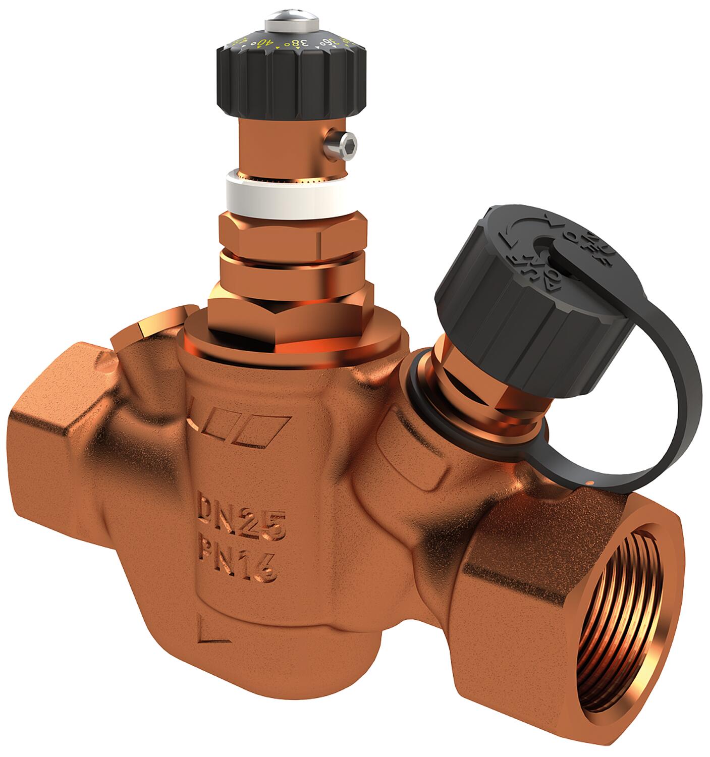 Circulation control valve Therm, 30°C to 50°C, DN20 (3/4"), internal thread