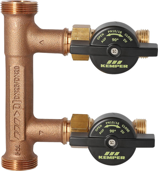 Strömungsteilergruppe KHS-Venturi, DN25 (1") x DN20 (3/4"), AG, AP-Montage