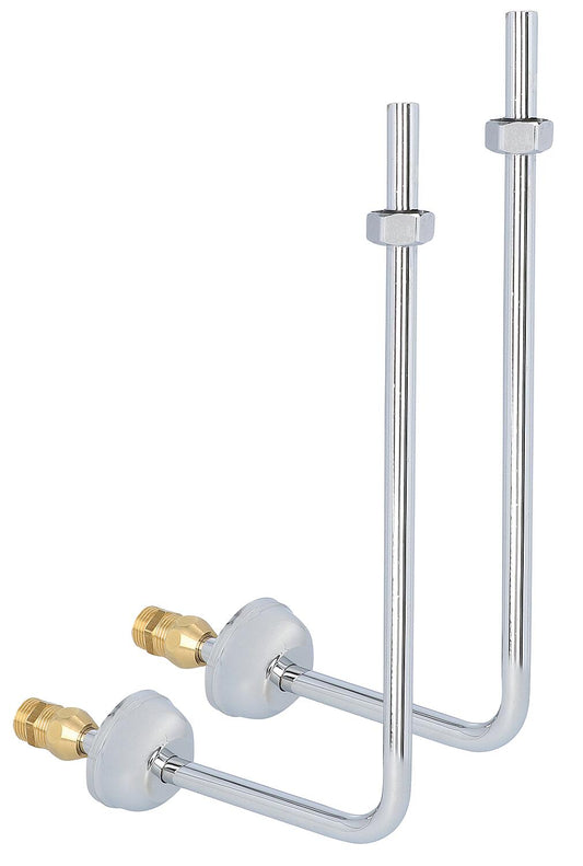 Connecting pipe, pack of 2, Ø12mm, 90°, copper chrome