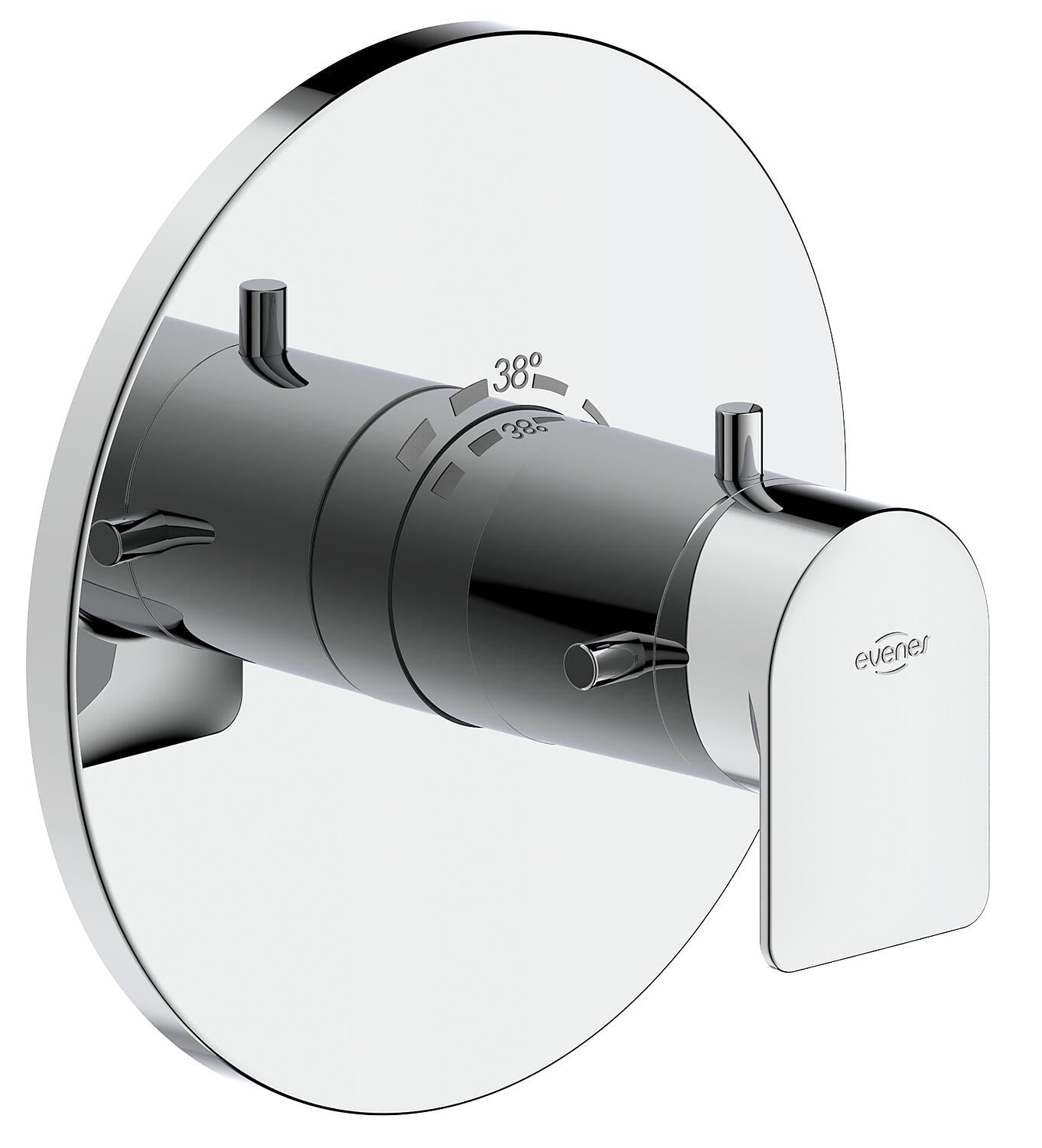 UP-Brausethermostat  Nomoro Rosette Ø 178 mm chrom