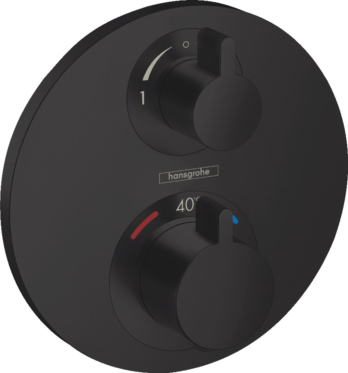 Hansgrohe Ecostat S concealed 2-port switch, matte black