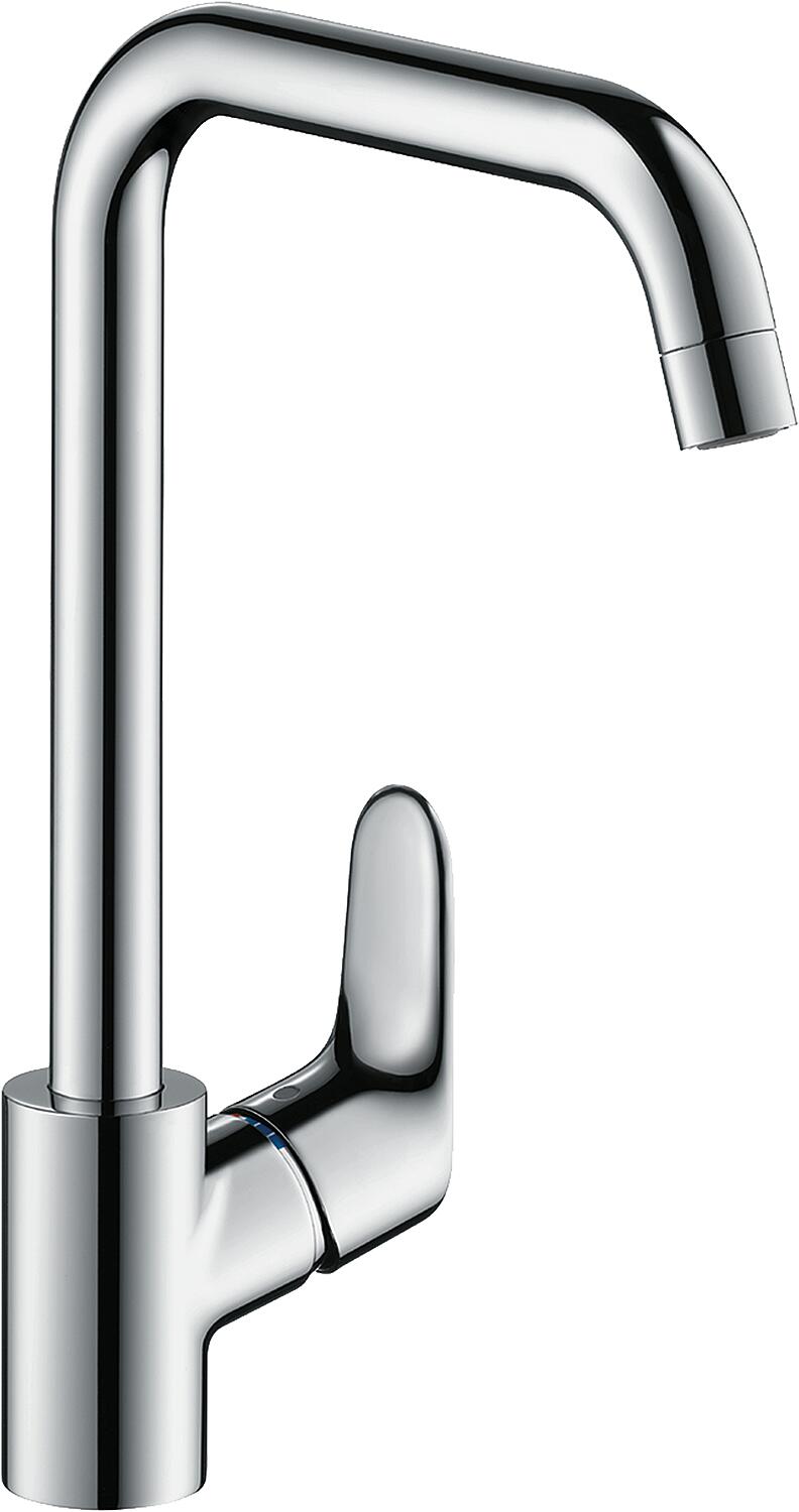 Hansgrohe Focus M41 kitchen mixer tap, side actuation, 1 jet, matte black