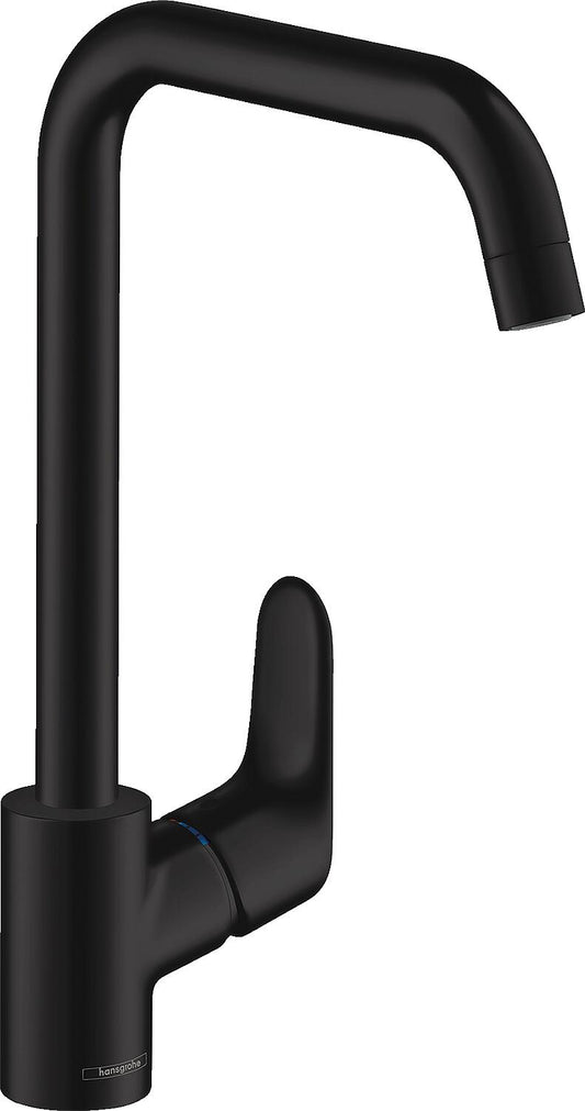 Hansgrohe Focus M41 kitchen mixer tap, side actuation, 1 jet, matte black