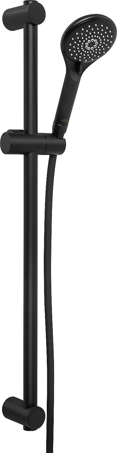 Barre de douche Evros 90 cm noir mat