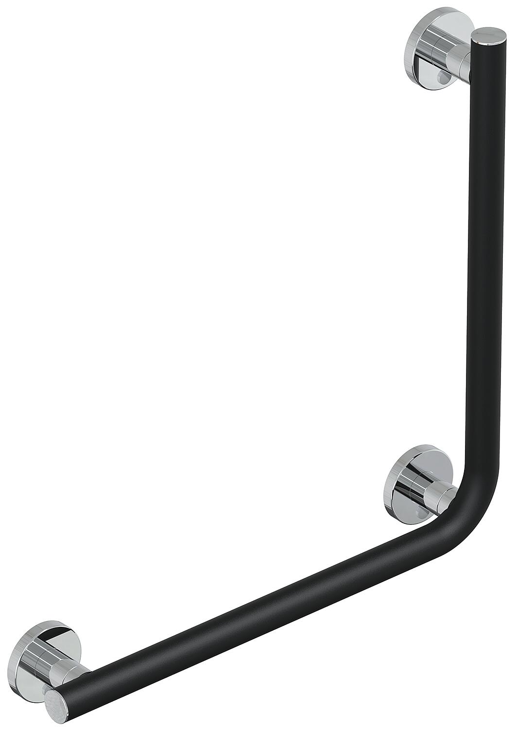 Elida Plus 90° Angled Handle, Matte Black/Chrome, WxHxD: 500x500x87mm
