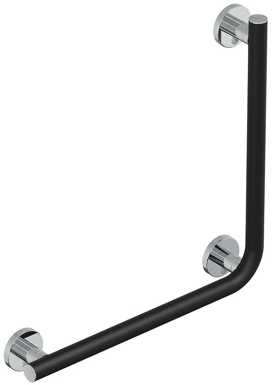 Poignée coudée à 90° Elida Plus, noir mat/chrome, L x H x P : 500 x 500 x 87 mm