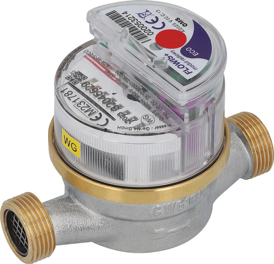 Hot water apartment water meter Flowis Qn 2.5 L 130mm DN20(3/4'')