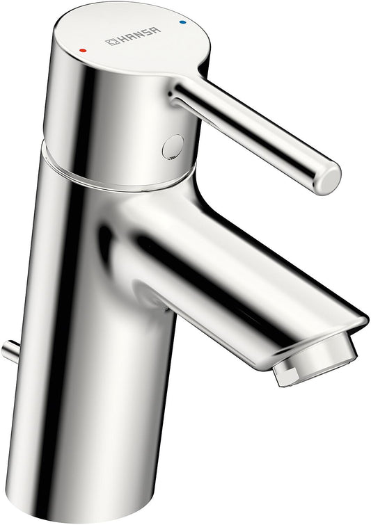 HANSAVANTIS basin mixer, 109mm spout, chrome pull rod