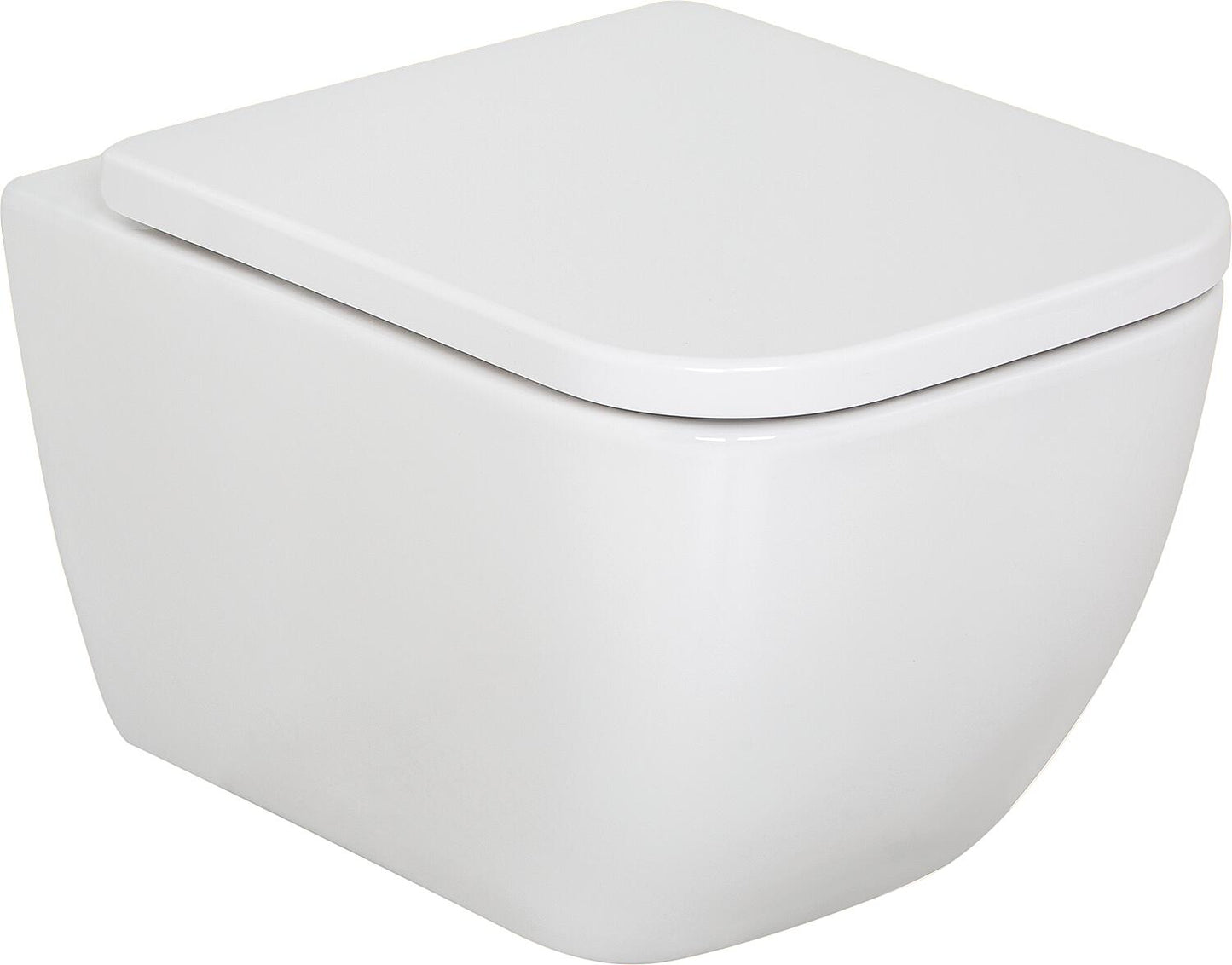 Angara wall-hung, deep-flush toilet (W x H x D): 360 x 355 x 510 mm, rimless, ceramic, white