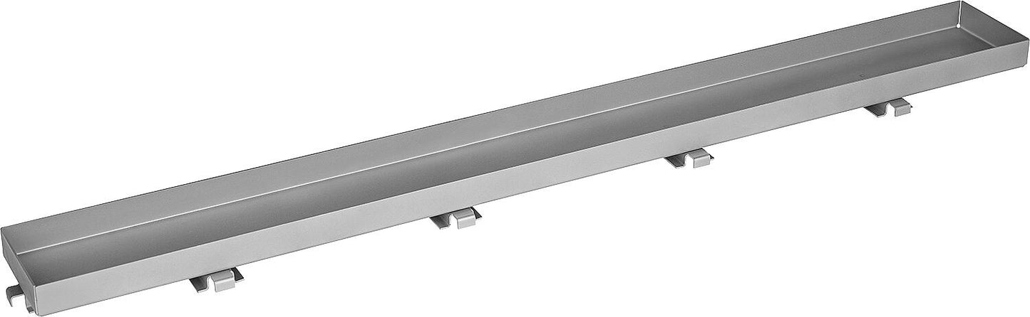 Couvercle en acier inoxydable « Grate Stone », carrelable. 900 mm. Assorti au caniveau de douche Aqua Ambient.