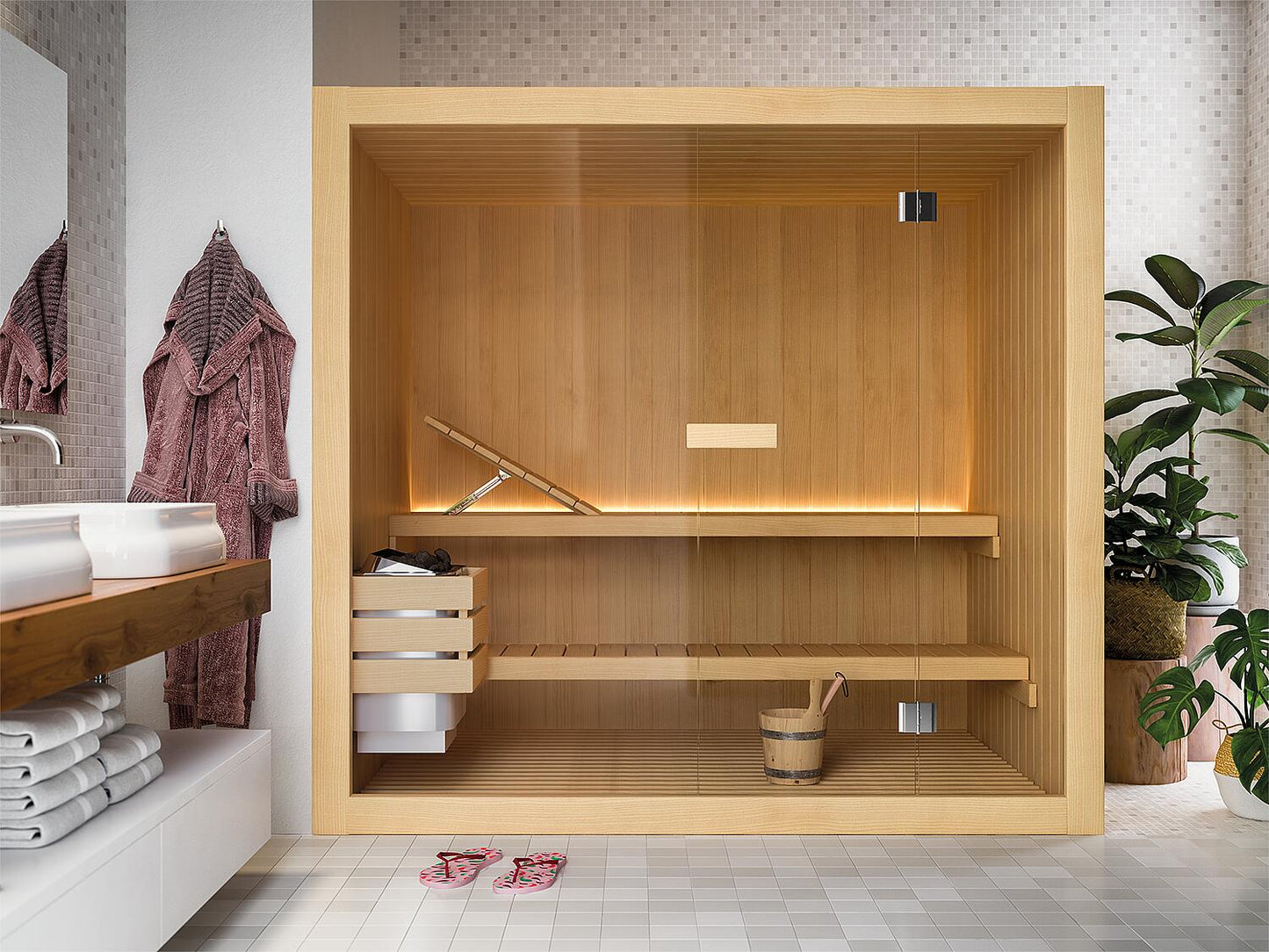 Finnish sauna Sanate 2100x1600mm, 6kw 400V