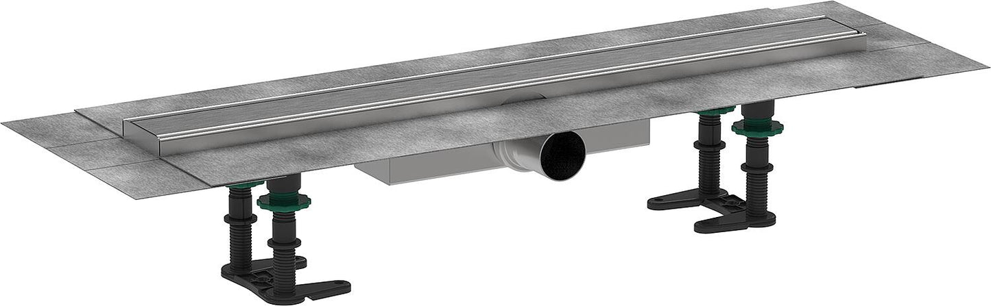 Hansgrohe RainDrain Compact complete set for flat installation, brushed stainless steel, 1200