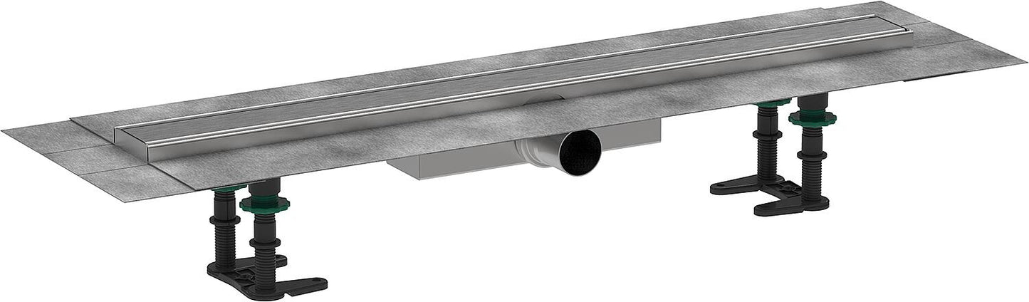 Hansgrohe RainDrain Compact complete set for flat installation, brushed stainless steel, 1200