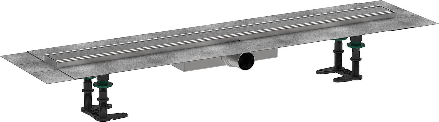 Hansgrohe RainDrain Compact complete set for flat installation, brushed stainless steel, 1200