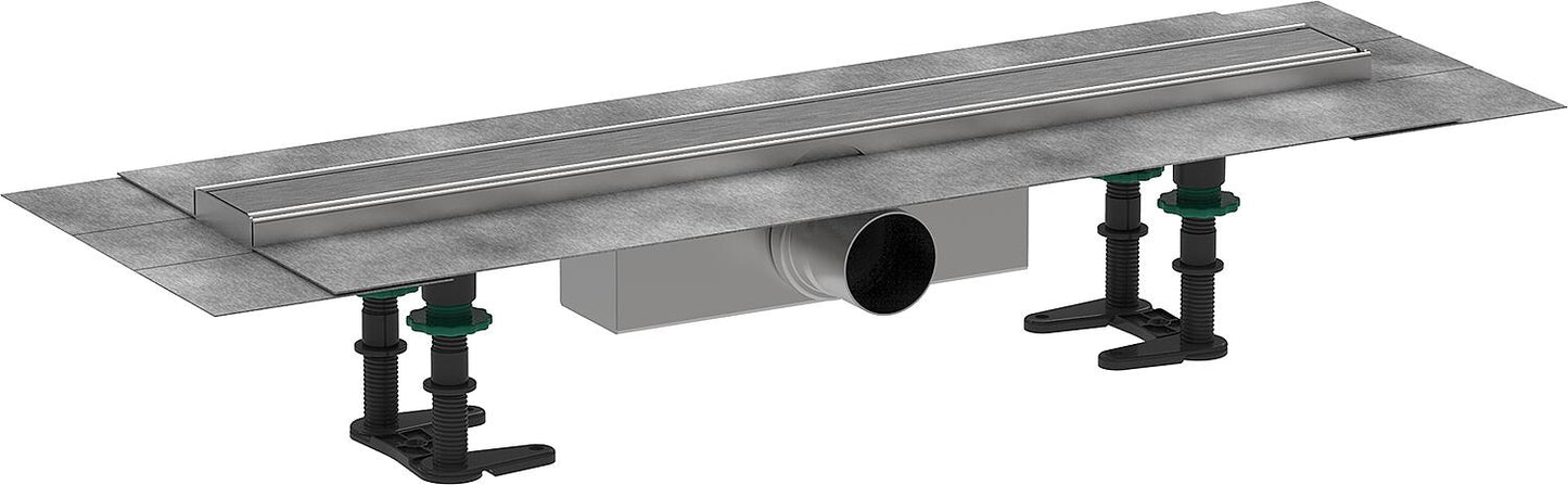 Hansgrohe RainDrain Compact complete set for standard installation, brushed stainless steel, 1200
