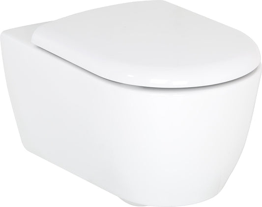 Evenes Aimera wall-hung toilet (rimless) with Turvo soft-close toilet seat (Combi-Pack)