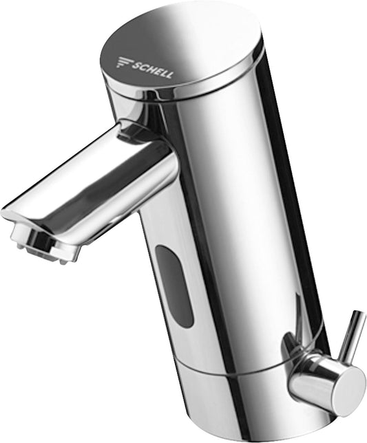 Schell Puris E ND-M low-pressure washbasin mixer with IR sensor, mains operation